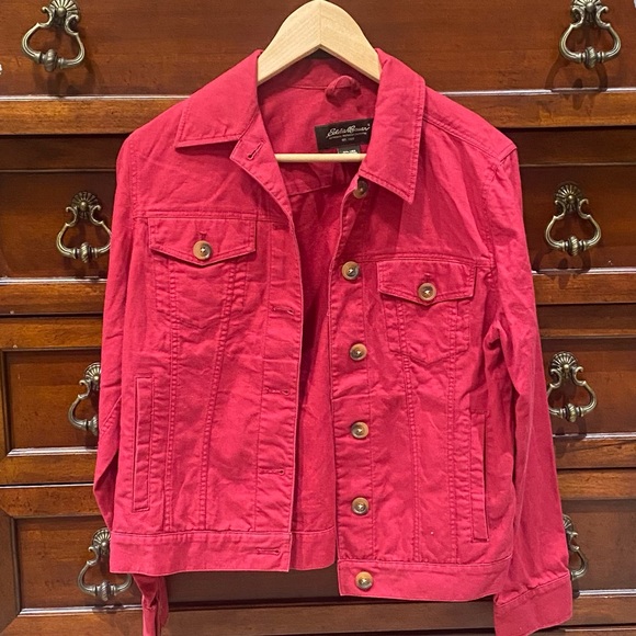 Eddie Bauer Jackets & Blazers - Eddie Bauer red jean jacket